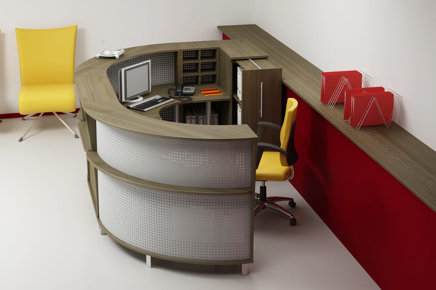 Recepcia B&Q — model