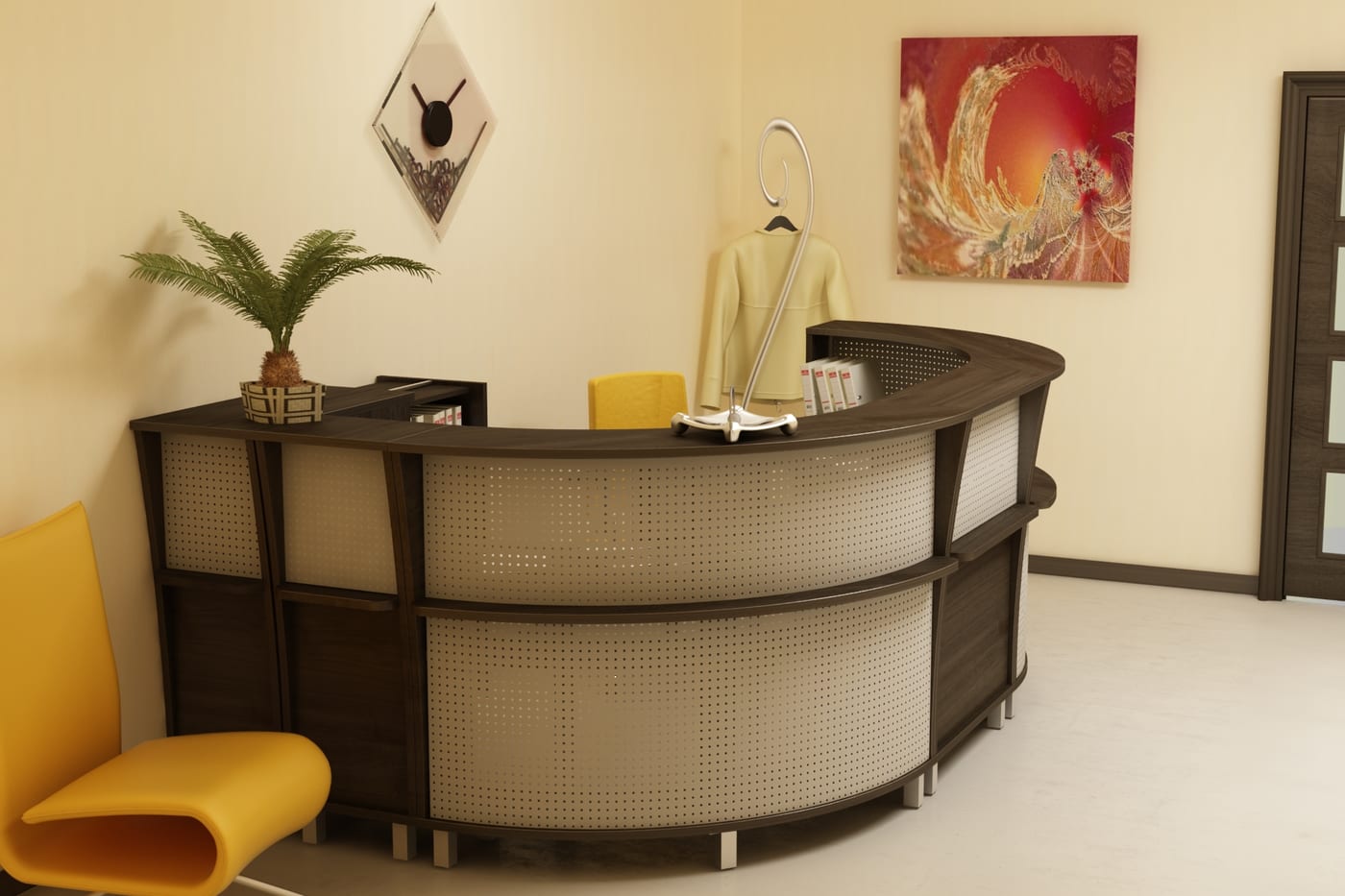 Recepcia B&Q — model