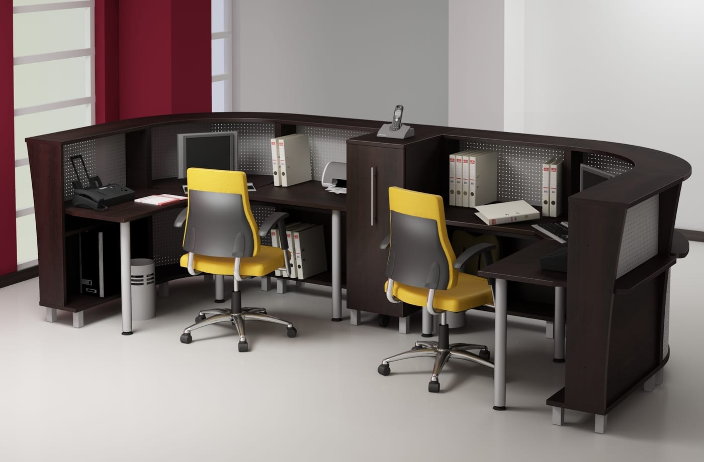Recepcia B&Q — model
