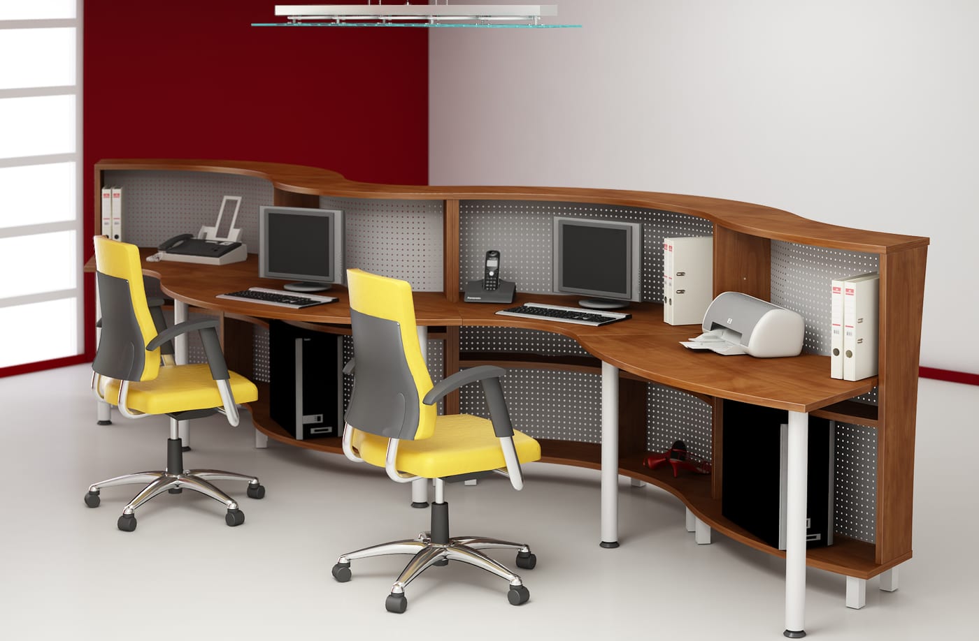 Recepcia B&Q — model